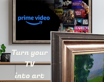 Fenna Distressed Silver TV Frame – Universal Quality Tv Frame for Sony, Samsung The Frame, TCL, Hisense, LG, Vizio, Panasonic & any Tv Brand