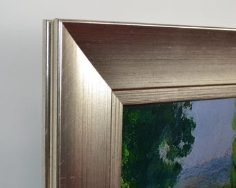 Elegant Distressed Silver TV Frame – 32"-98" for Any Brand