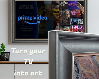 Lenora Charcoal TV Frame – Universal Quality Tv Frame for Sony, Samsung The Frame, TCL, Hisense, LG, Vizio, Panasonic & any Tv Brand