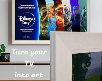 Polly White TV Frame – Universal Quality Tv Frame for Sony, Samsung The Frame, TCL, Hisense, LG, Vizio, Panasonic & any Tv Brand