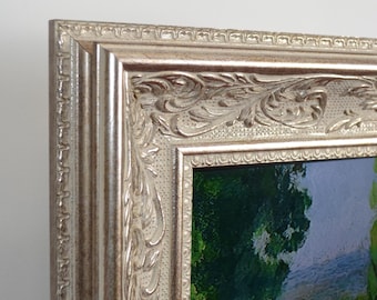 Universal Ornate Antique Silver TV Frame – 32"-98" for Any Brand