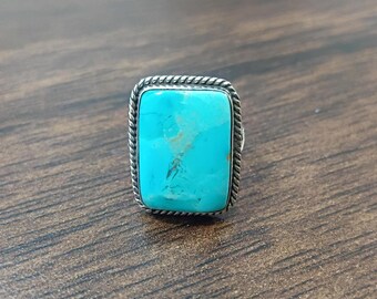 Statement Jewelry, Kingman Ring, 925 Sterling Silver Artisan Boho Jewelry, Gift For Her.