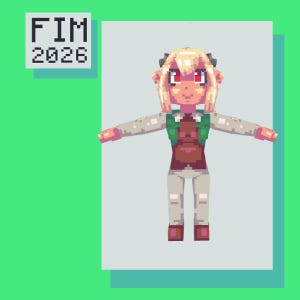 Modelo personalizado de pixel art de baja poligonalidad