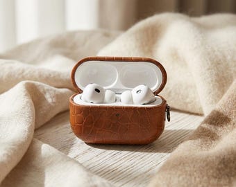 Crocodile Leather AirPods Case · Leather Cover for AirPods 1-2-3-4-Pro-Pro2-Pro3