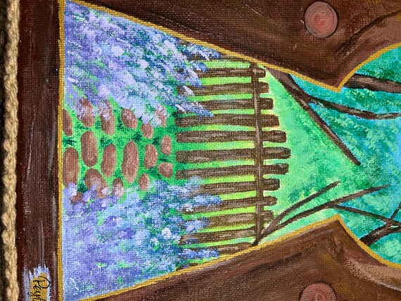 Secret Garden- Original Acrylic Painting Art Print Keyhole - Etsy