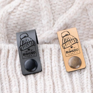 Custom Leather Labels with Chicago Screws, Tags for Handmade Items