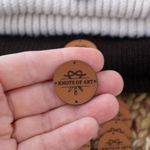Personalized Faux Leather Labels: Custom Tags for Knitting, Crochet & Sewing
