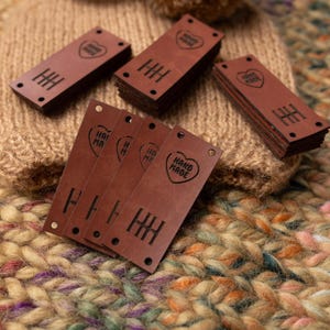 Custom Leather Labels – Tags for Kids’ Clothing, Sewing, Knitting, Crochet – Bags, Hats & Blankets Accessories