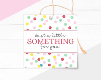 Printable Just a Little Something Gift Tags: All Occasion Treat Labels, Thank You Favor Tag (Instant Download)