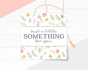 Floral Gift Tags: Minimalist Favor, Treat Labels (Instant Download)