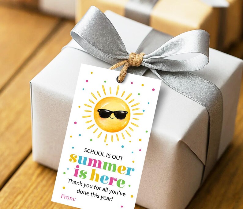 Teacher Appreciation Gift Tags Printable, End of School Summer Thank ...