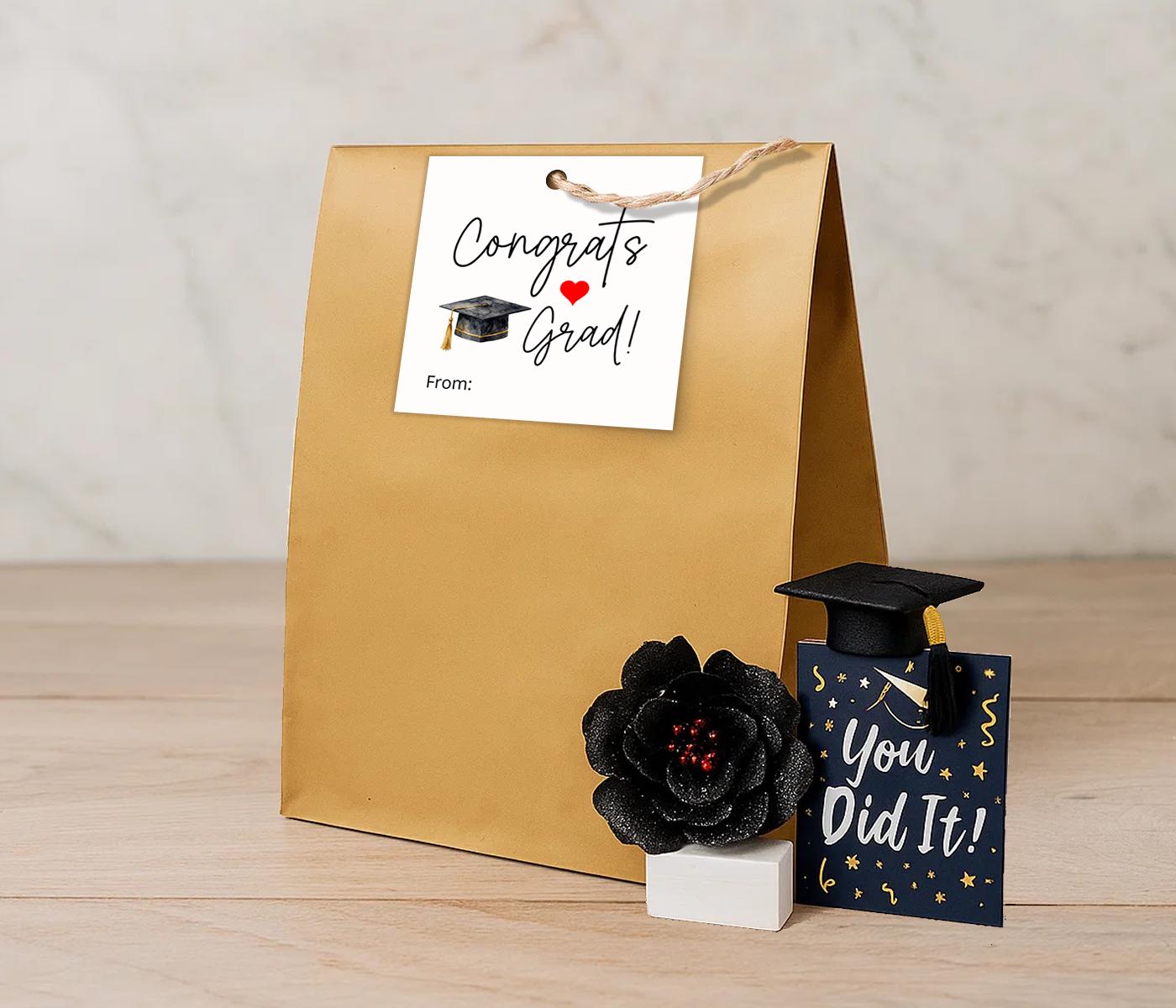 Graduation Gift Tags Printable Class of 2026, Congrats Grad Gift Card ...