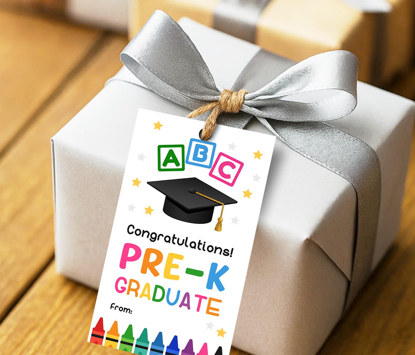 Pre K Graduation Gift Tags Printable, Preschool Congrats Grad Favor ...