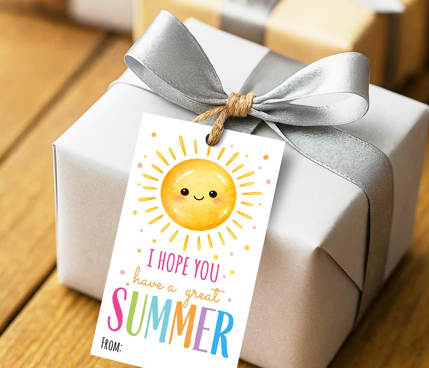Last Day of School Gift Tags Printable, End of Year Summer Favor Label ...