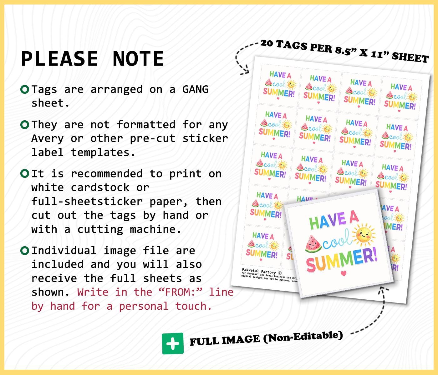 Have a Cool Summer Gift Tags Printable, Last Day of School Favor Label ...