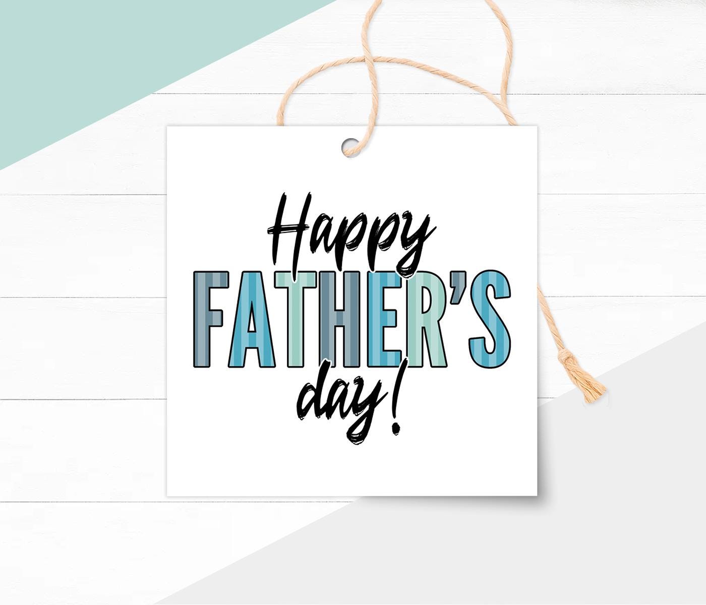 Minimalist Father's Day Gift Tags Printable, Happy Dad Cookie…