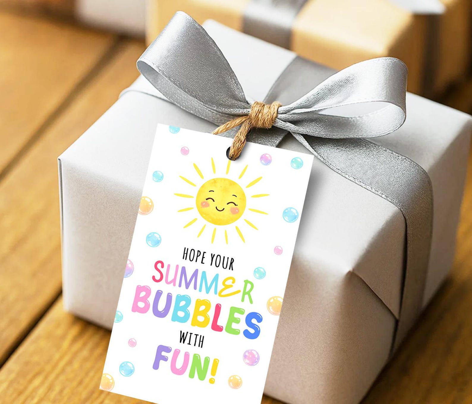 Summer Bubbles Gift Tags Printable, End of School Year Favor Label ...