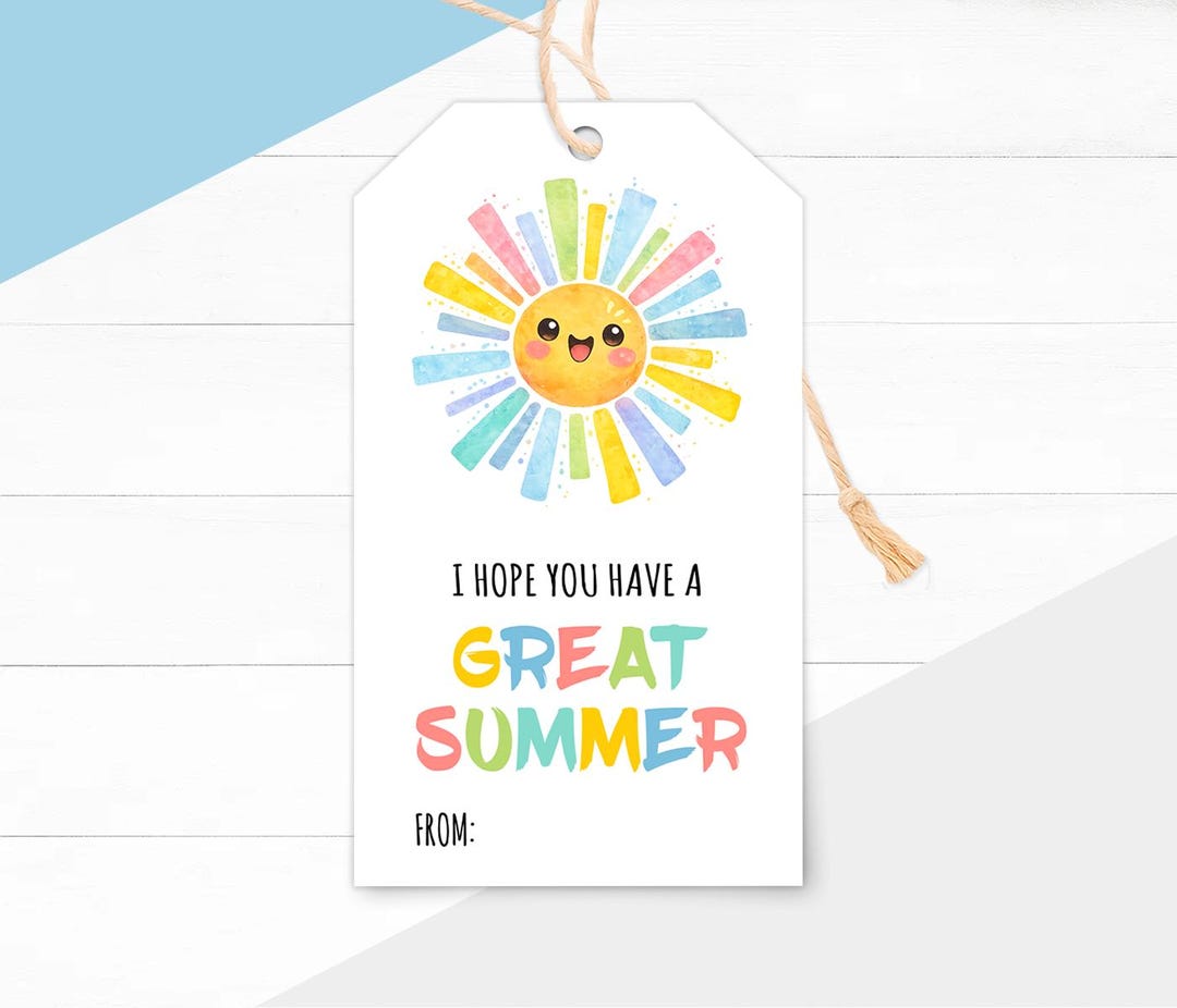 Teacher Appreciation Gift Tags Printable, End of School Summer Thank ...