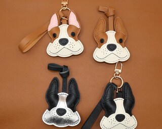 Bakermiche Portachiavi Bulldog Francese Con Cristalli – Ciondolo Animale Bling Per Chiavi, Borsa, Zaino