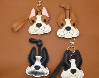 Bakermiche Portachiavi Bulldog Francese Con Cristalli – Ciondolo Animale Bling Per Chiavi, Borsa, Zaino