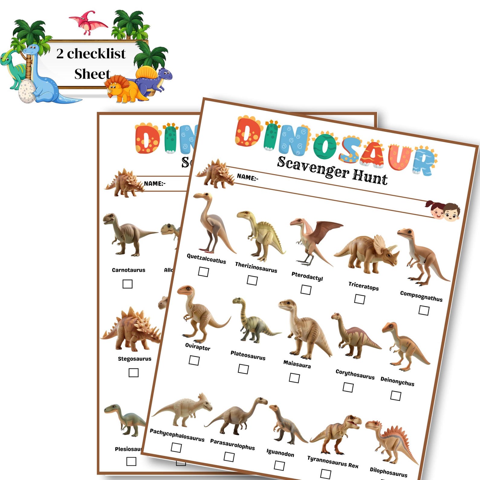 Dinosaur Scavenger Hunt Printable | Birthday Party Game | Kids ...