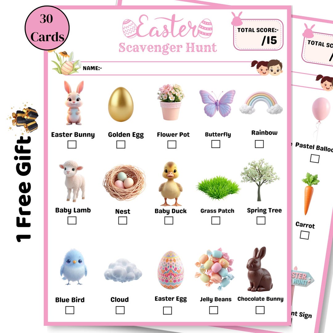 Easter Scavenger Hunt | Kids Scavenger Hunt | Printable for Kids ...