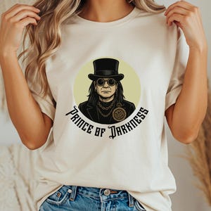 Comfort Colors® Ozzy Osbourne Prince of Darkness Graphic T-Shirt, Vintage Ozzy Shirt, Black Sabbath Tee, Retro Heavy Metal Rock Band Tee