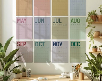 Vintage Minimal Monthly Wall Calendar
