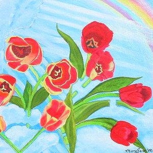 Tulips in the sky