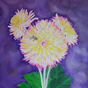Brush and Palette knife Dahlia