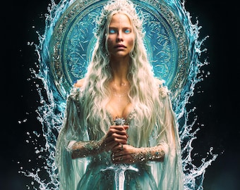 Lady of the Lake Attunement Activation, Mystical Power Current Initiation and Invocation, Charged Digital Artwork