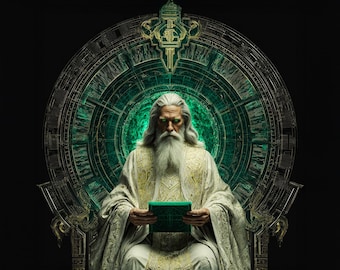 Hermes Trismegistos Attunement Activation, Divine Wisdom Power Current Initiation and Invocation, Charged Digital Artwork