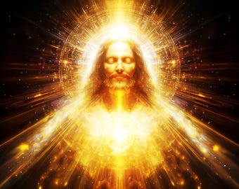 Éveil de la conscience christique, harmonisation avec la présence divine, initiation et invocation du courant de puissance (œuvre d'art numérique chargée)