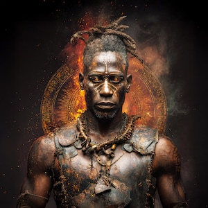 Ogun - Spirit of Iron Attunement Activation, Strength Victory Power Current Initiation and Invocation, Charged Digital Artwork