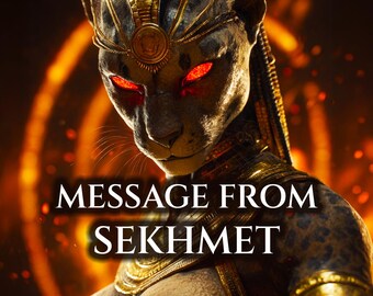 Sekhmet Channeled Message, Egyptian Goddess Reading, Psychic Reading, Clairvoyant Reading, Channeled Letter + Audio Psychic Message PDF MP3