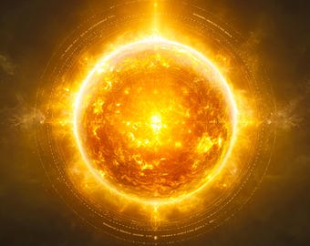 Golden Light Distance Attunement | Central Sun Activation, Chakra Purification and Lightbody Ignition (Digital Kit + Charged Artwork)