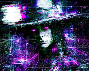 Cyber-Sorceress of the Neon Grid | Matrix-Level Probability Hacking & Reality Override Attunement | Audio Activation + Digital Files