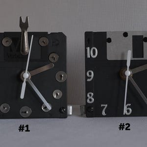 Unique Desk clock, Floppy disk clock, Recycled computer clock, Gift for geek