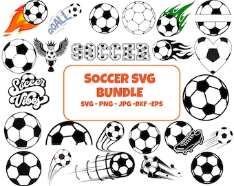 Soccer Ball SVG Bundle: Monogram & Outline Cut Files (Digital Download)