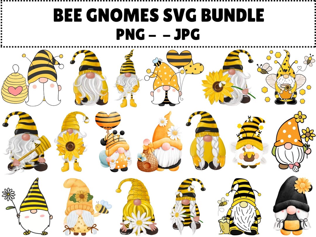 Bumble Bee Gnomes PNG: Sunflower Sublimation Design (digital Download ...