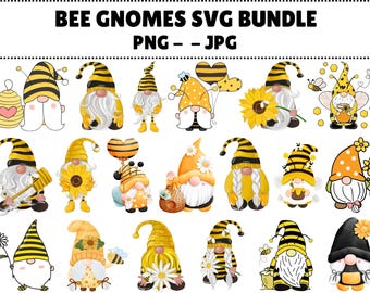 Bumble Bee Gnomes PNG: Sunflower Sublimation Design (Digital Download)