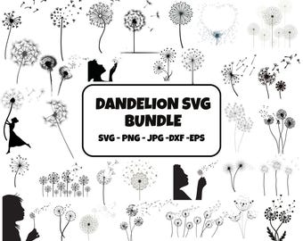 Dandelion SVG Bundle: Blow Me, Just Breathe (Digital Files)