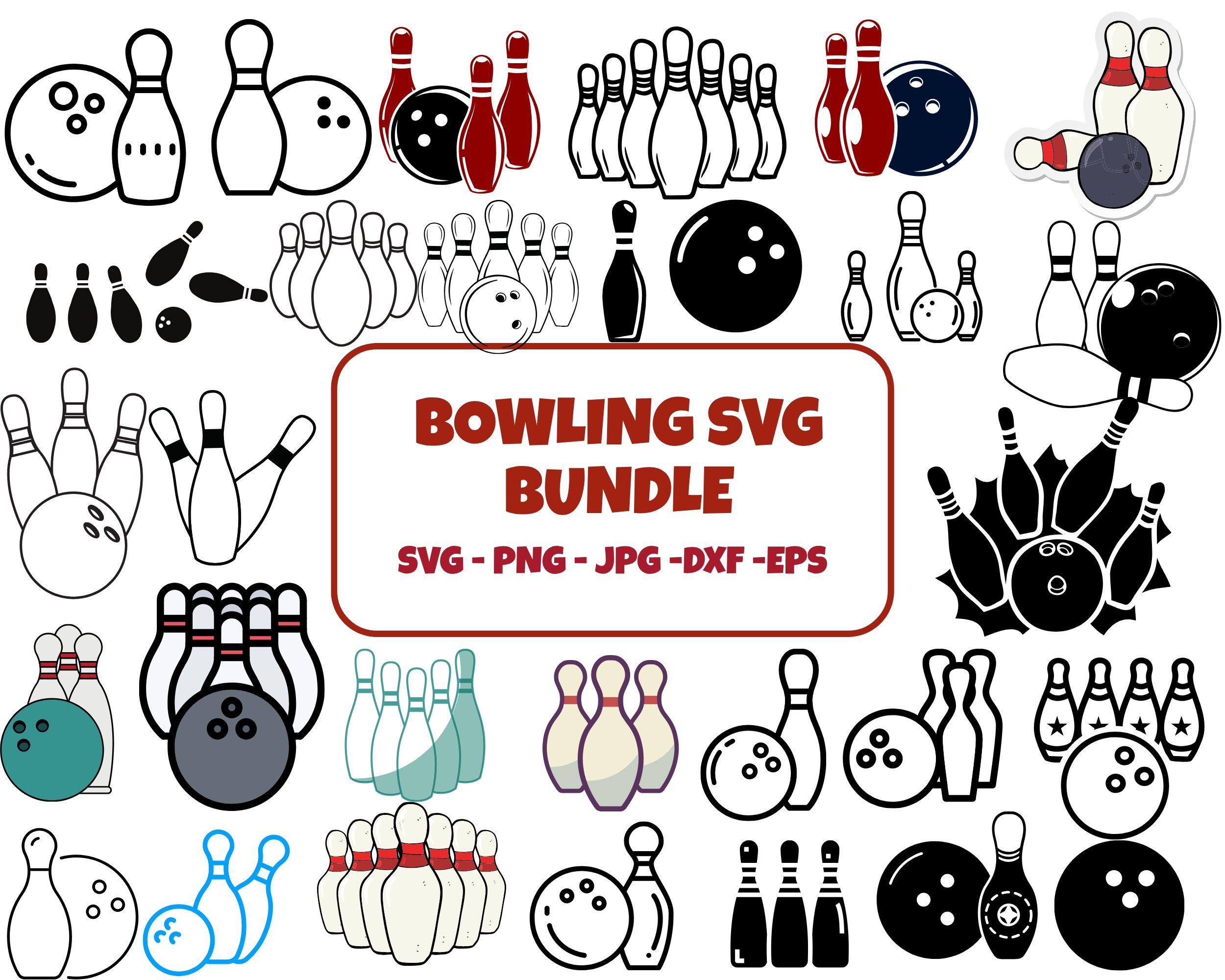Nice Rack Bowling Svg Bowling SVG Bundle: Clipart, Cut Files, Silhouette (digital Download ...