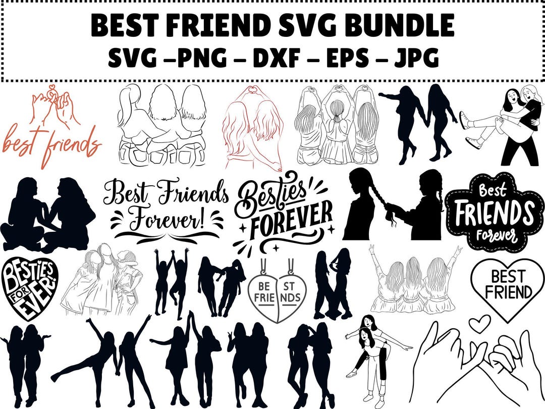 Friend SVG Bundle | BFF Friendship Quotes, Shirt Designs (digital Files ...