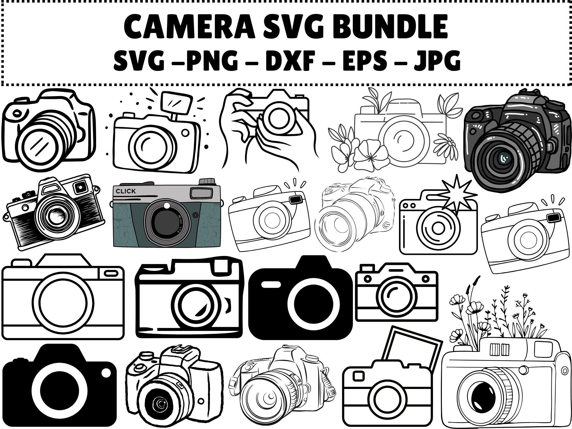 Camera SVG Bundle, Photography Clipart (digital Download) - Etsy