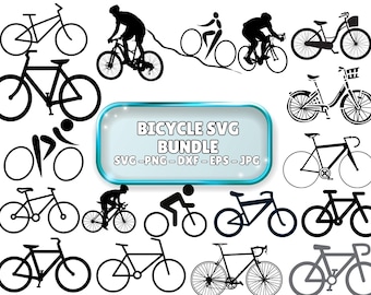 Fahrrad SVG Bundle: Fahrrad Clipart, Cut Files für Cricut (Digitaler Download