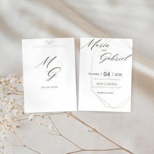 Minimalistische Hochzeitseinladung, modernes einladen, elegantes druckbare Einladung, Sofort Download, Minimalistische Hochzeitskarte,