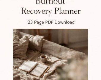 Planificateur d'épuisement professionnel PDF imprimable - Non daté, quotidien hebdomadaire pour la récupération et les faibles consommations d'énergie