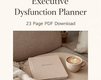 Planner per la disfunzione esecutiva in formato PDF stampabile – Non datato giornaliero e settimanale per concentrarsi e sentirsi sopraffatti