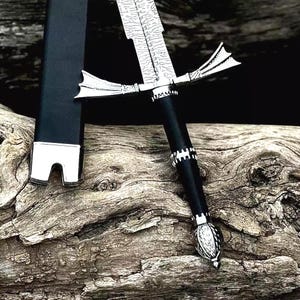 Hand-Forged Fantasy Longsword Sword, Custom Dragon Sword | Decorative Medieval Sword Replica for Display, Cosplay & Collector Gift for Him